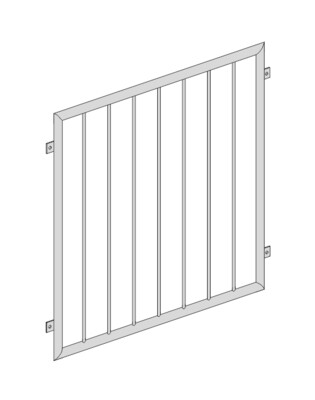 Fenstergitter Vertikalstab 1 V2A Fenstergitter Vertikalstab 1 V2A