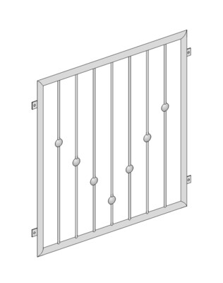 Fenstergitter V-Kugeln 1 V2A Fenstergitter V-Kugeln 1 V2A