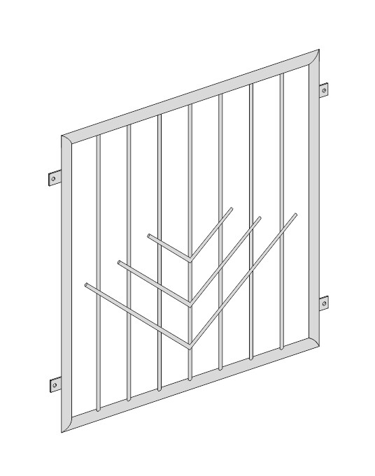Fenstergitter  "V-Stab 1" V2A Edelstahl