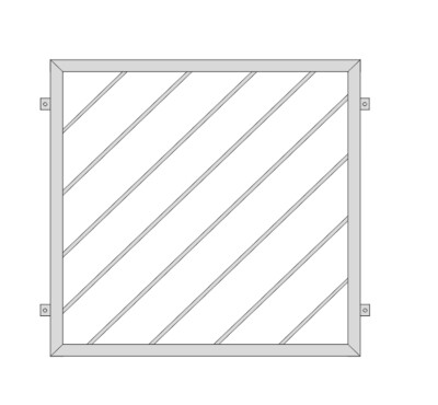 Fenstergitter Diagonalstab 1 V2A Fenstergitter Diagonalstab 1 V2A