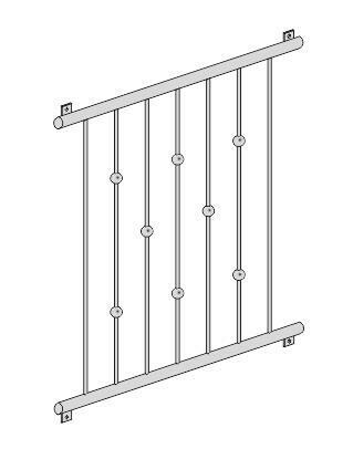 Fenstergitter  "Kugelreihe 2" V2A Edelstahl