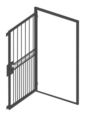 Gittertür  "Bordeaux"  Stahl verzinkt wahlweise beschichtet