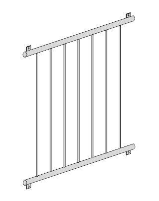 Fenstergitter  "Vertikalstab 2" V2A Edelstahl