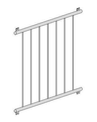 Fenstergitter  "Vertikalstab 2" V2A Edelstahl