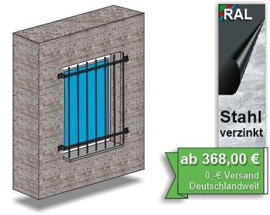 Fenstergitter "Stab" Stahl verzinkt wahlweise beschichtet Fenstergitter "Stab" Stahl verzinkt wahlweise beschichtet