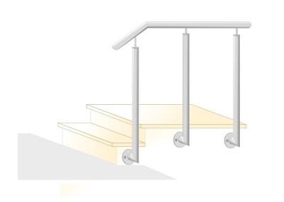 Treppengeländer 3-Pfosten  (0221)