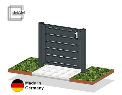 Gartentür "Sichtschutz" 1-flüglig ALU farbbeschichtet Gartentür "Sichtschutz" 1-flüglig ALU farbbeschichtet