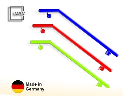 Handlauf Edelstahl farbbeschichtet oben abgewinkelt Handlauf Edelstahl farbbeschichtet oben abgewinkelt