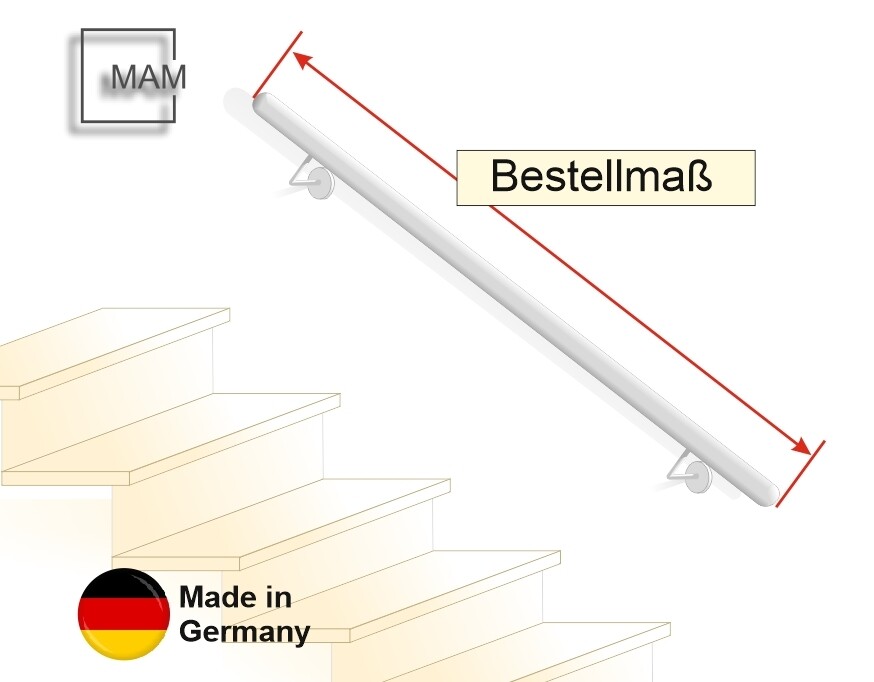 "Handlauf Edelstahl" für Wand gerade