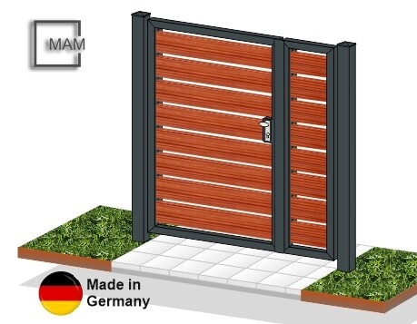 Gartentür "Sichtschutz" 2-flüglig Holz farbbeschichtet