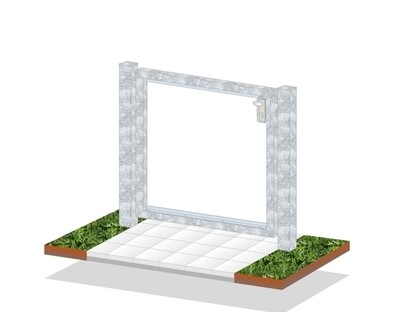 Gartentür "Eigene Füllung senkrecht"  Stahl verzinkt