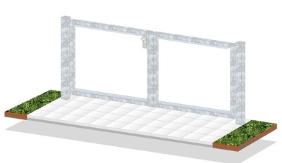 Gartentor "Eigene Füllung senkrecht" Stahl verzinkt