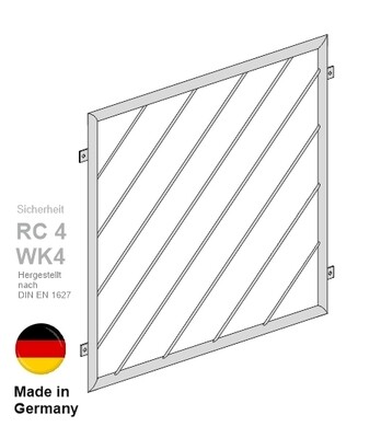 Fenstergitter  "Diagonalstab 1" V2A Edelstahl