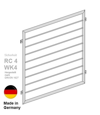 Fenstergitter "Querstab" V2A Edelstahl Fenstergitter "Querstab" V2A Edelstahl