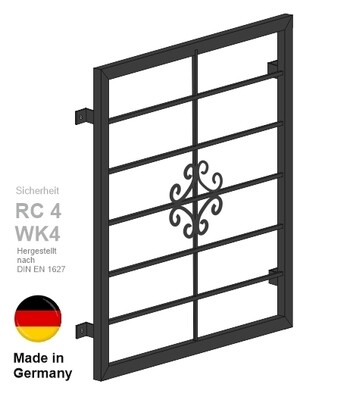 Fenstergitter "Blume" Stahl verzinkt wahlweise beschichtet Fenstergitter "Blume" Stahl verzinkt wahlweise beschichtet