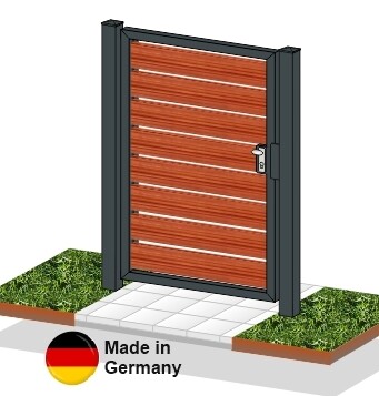Gartentür "Sichtschutz" 1-flüglig Holz farbbeschichtet