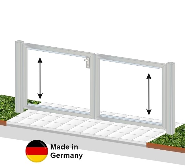 Gartentor "Eigene Füllung senkrecht" Edelstahl V2A Gartentor "Eigene Füllung senkrecht" Edelstahl V2A