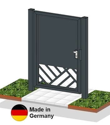 Gartentür 1-flüglig "Laser Kachel" ALU farbbeschichtet Gartentür 1-flüglig "Laser Kachel" ALU farbbeschichtet