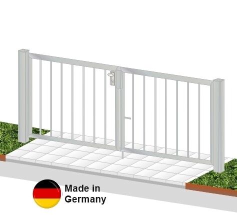 Gartentor &quot;Vertikalstab&quot; Edelstahl V2A
