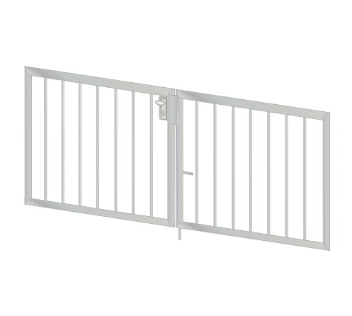 Gartentor "Vertikalstab" Edelstahl V2A