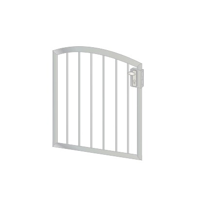 Gartentür "Vertikalstab OB"  Edelstahl V2A