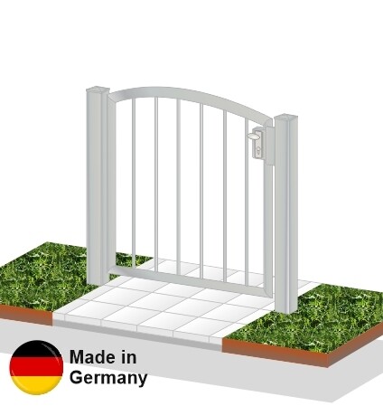 Gartentür &quot;Vertikalstab OB&quot;  Edelstahl V2A
