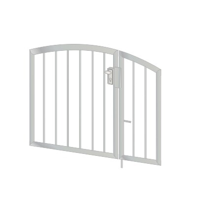 Gartentür "Vertikalstab OB" 2-flüglig Edelstahl V2A