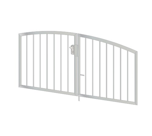 Gartentor "Vertikalstab OB" Edelstahl V2A