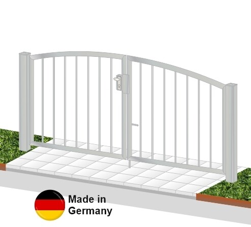 Gartentor &quot;Vertikalstab OB&quot; Edelstahl V2A
