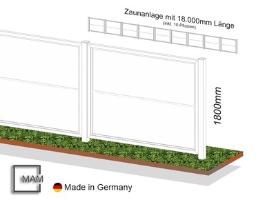 Gartenzaun Modell Blickdicht  (0266)