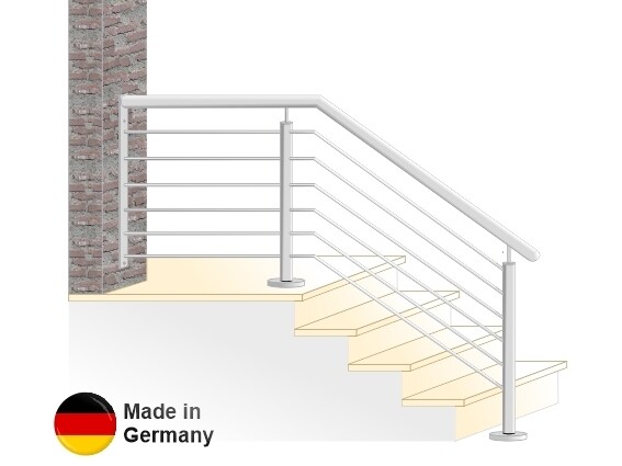 Treppengeländer "WQ 2 Pfosten" V2A Edelstahl Treppengeländer "WQ 2 Pfosten" V2A Edelstahl