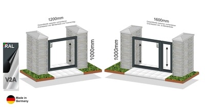 2x Gartentür für eigene Füllung   (023.136)