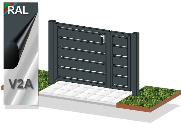 Gartentür Sichtschutz  2-flüglig 023.156