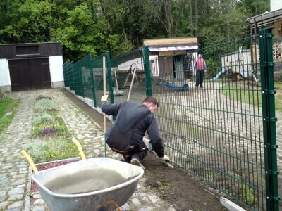 Stabgitter Zaunanlage mit 2x Gartentoren  023.161