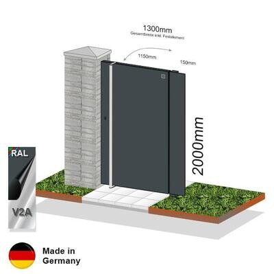 Modell Flatt Gartentür mit Seitenteil 023.165