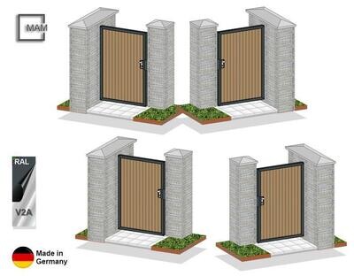 4x Gartentüren mit WPC Füllung senkrecht  023.222