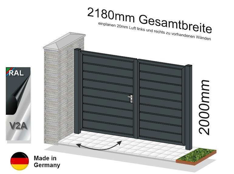 Gartentür Sichtschutz 2-flüglig  023.228
