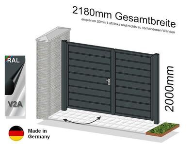 Gartentür Sichtschutz 2-flüglig  023.228