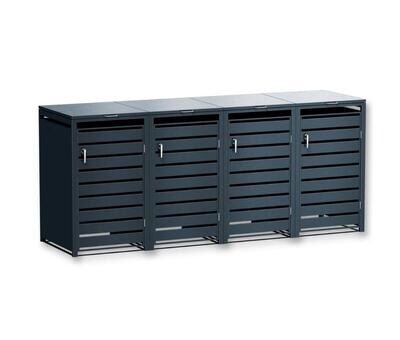 Müllbox 4er Mülltonnenbox Modell Sichtschutz