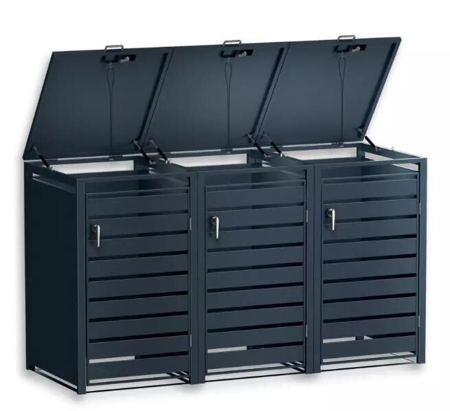 Müllbox 3er Mülltonnenbox Modell Sichtschutz