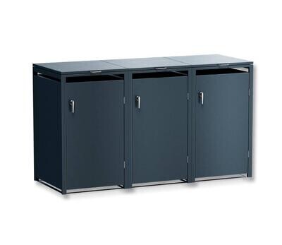 Müllbox 3er Mülltonnenbox Modell Blickdicht