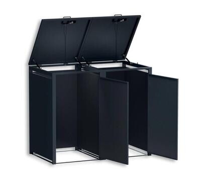 Müllbox 2er Mülltonnenbox Modell Blickdicht