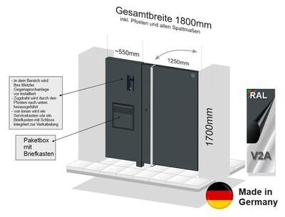 Modell Flatt Eingangstür-Element mit Paketbox 023.268