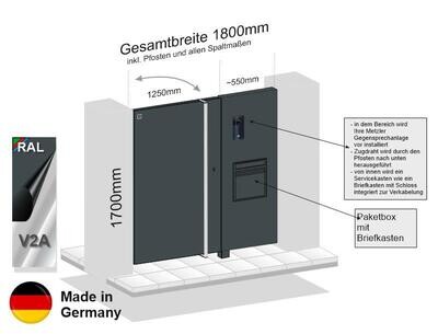 Modell Flatt Eingangstür-Element mit Paketbox 023.268