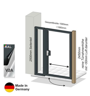 Gartentür 1-flüglig eigene Füllung 024366.2