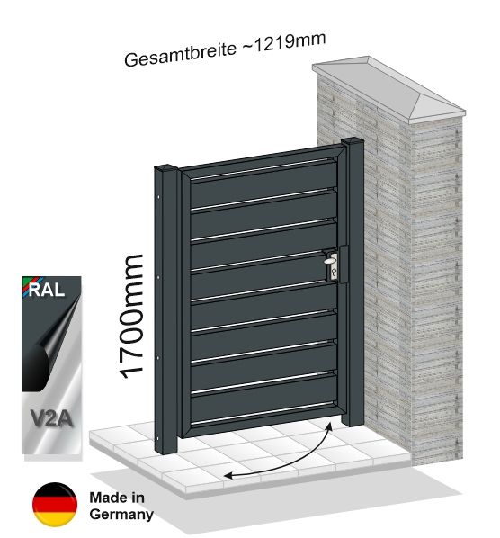 Gartentür Sichtschutz 1-flüglig  024371