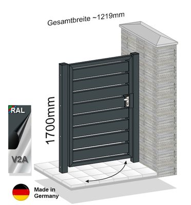 Gartentür Sichtschutz 1-flüglig  024371