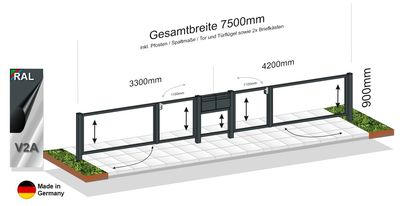 Gartentor eigene Füllung  Doppelhaus  034375