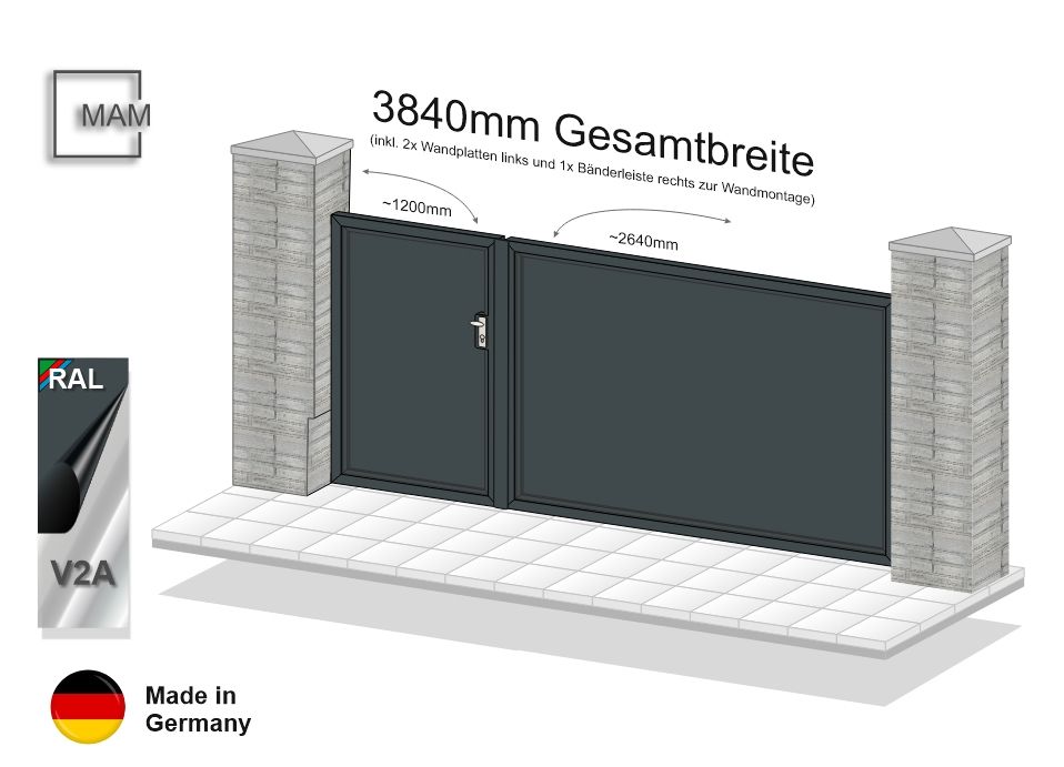 Gartentor Modell Blickdicht  024386
