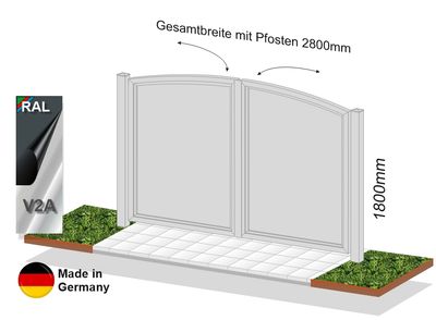 Gartentor Oberbogen Blickdicht   024410